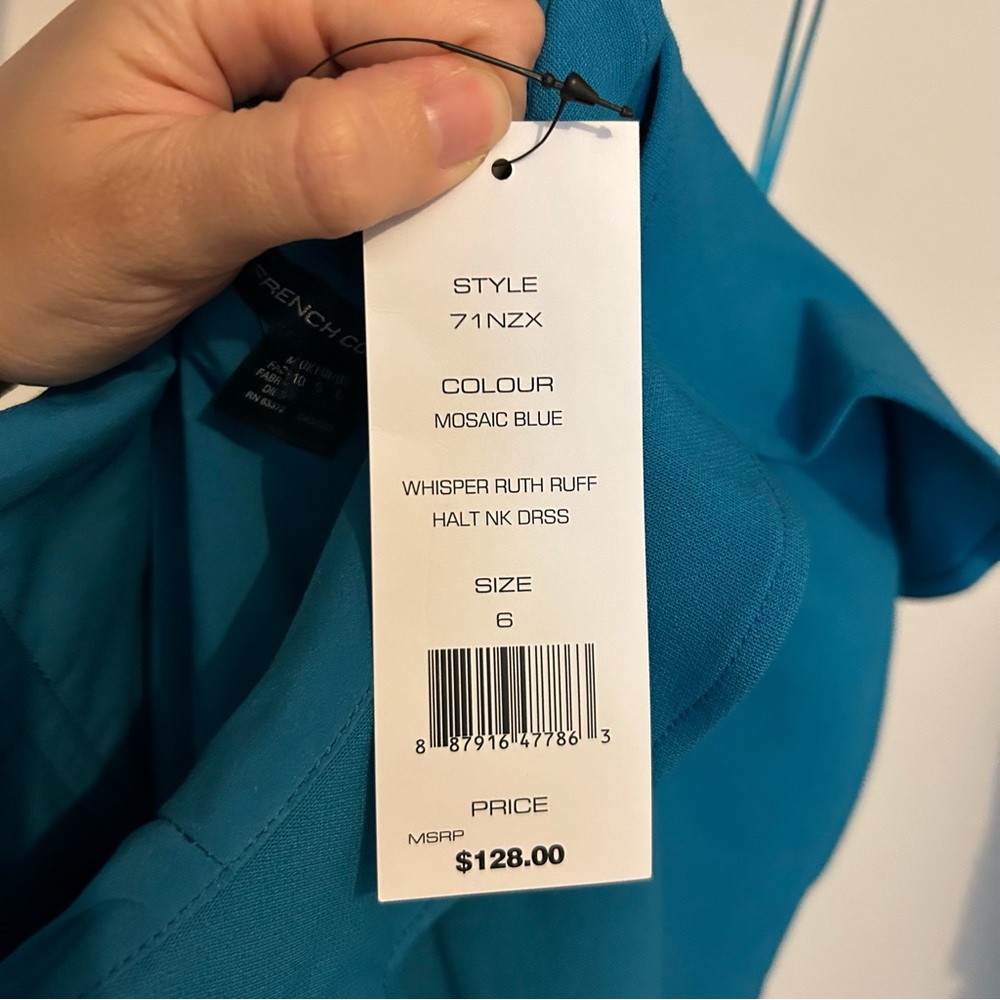 Elegant Blue Halter Dress - Picture 11 of 14
